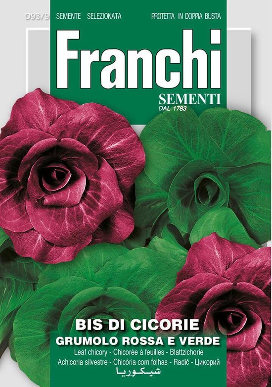 Foto: Franchi roodlof en groenlof cichorei bis di cicorie grumolo rosse e verde 93 9