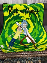 Hot Topic Rick And Morty Run Plush Throw Blanket , 48 Inch x 60 Inch