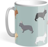 Hound & Herringbone - Franse Bulldog Mok - A French Bulldog Flock Mug