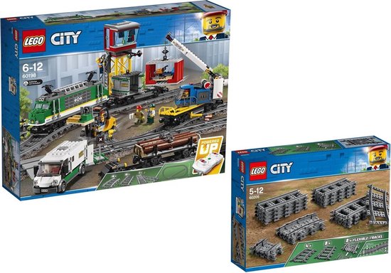 LEGO City Bundelpakket: LEGO City Vrachttrein 60198 + LEGO City treinrails 60205 bol.com