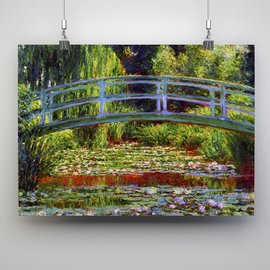 Poster de Japanse brug - Claude Monet - 70x50cm