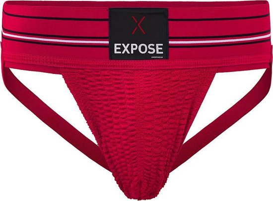 Expose - Jockstrap - Jockstrap Homme - Coquille de protection - Rouge/Noir - Taille L