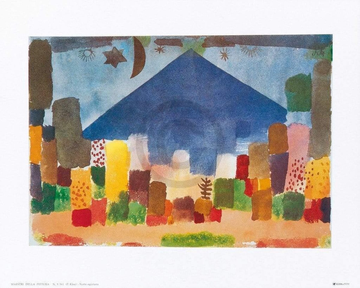 PGM Kunstdruk Paul Klee - Notte egiziana 30x24cm Divers