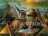 Kunstdruk Salvador Dali - L'enigme sans fin, 1938 80x60cm