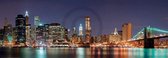 Shutterstock - New York City with Brooklyn Brid Kunstdruk 95x33cm