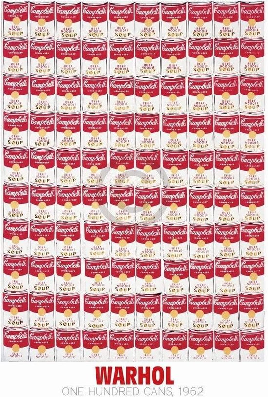 Kunstdruk Andy Warhol - One Hundred Cans 1962 65x90cm