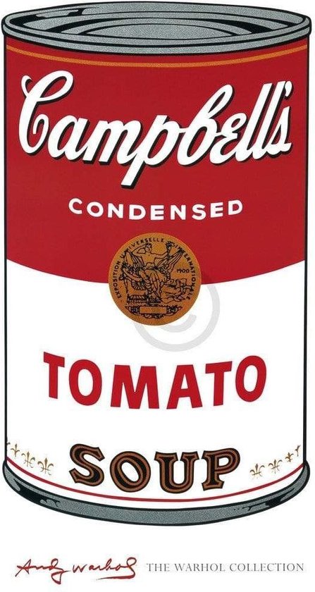 Kunstdruk Andy Warhol - Campbell's Soup I 60x100cm