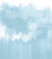 Fotobehang - Brush Strokes Light Blue 192x260cm - Vliesbehang