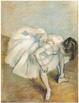 Edgar Degas - Danseuse nouant son brodequin Kunstdruk 24x30cm
