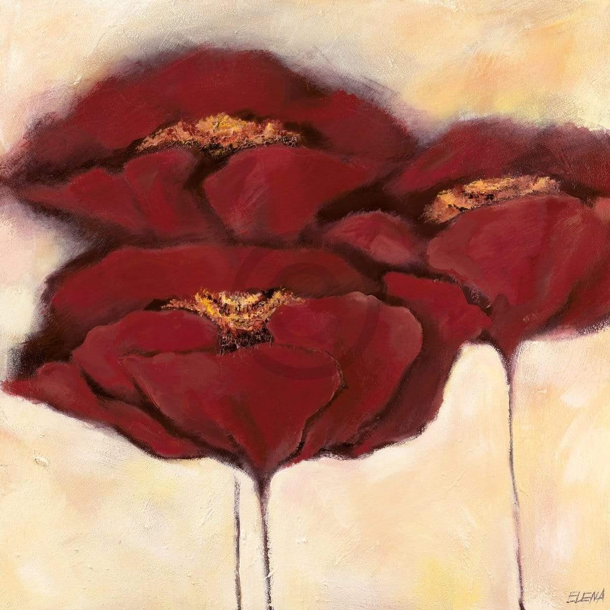 PGM Kunstdruk Elena Filatov - Mohn in Milch I 70x70cm Divers