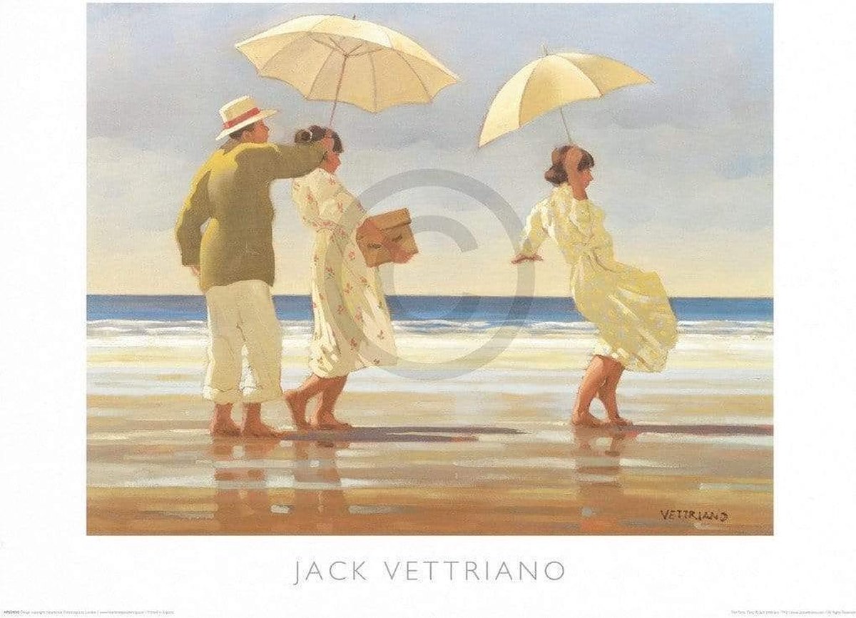 PGM Kunstdruk Jack Vettriano - The Picnic Party 50x40cm Divers