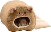 Premium Hamster Huisje - Hamster Bed - Speeltje voor Hamster - Knaagdier Huisje - Bruin