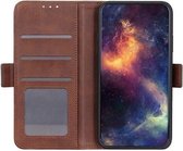 Casecentive Magnetic Leather Wallet case - Étui portefeuille en cuir magnétique - Galaxy S20 Ultra - Marron