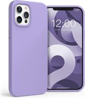 Apple iPhone 12 Pro Max Case Violet - Coque arrière en Siliconen
