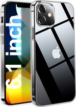 DrPhone iOS Smartphone 12/12 PRO Case 6.1inch TPU Hoesje - Ultra Dun Premium Soft-Gel Case - Transparant