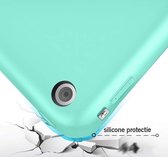 Hoes geschikt voor iPad Air 2022 / 2020 10.9 inch - Trifold Smart Book Case Cover Leer Hoesje Groen - Tempered Glass Screenprotector