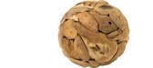 Teakhouten bol - houten woonaccessoires / woondecoratie - naturel - 30 cm