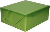 5x rollen luxe inpakpapier/cadeaupapier groen zijdeglans 150 x 70 cm - Cadeauverpakking kadopapier