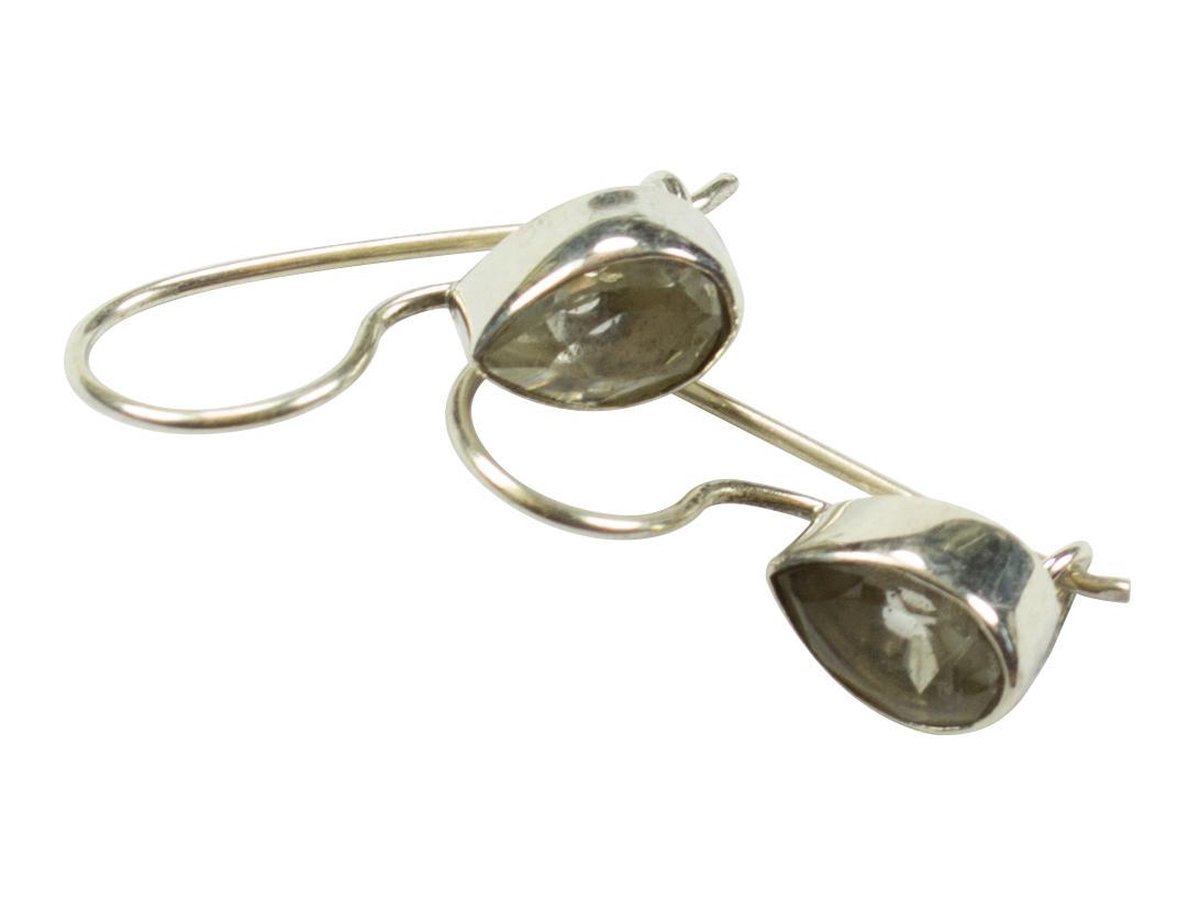 Zilveren oorbellen met sluiting Bergkristal 925 zilver