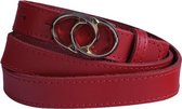 Rode riem - Minnota Red  Dames riem - Broekriem Dames - Dames riem -  Dames riemen - heren riem - heren riemen - riem - riemen - Designer riem - luxe