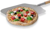 BIKO - Luxe Pizzaschep - Houten handvat - Vierkant - RVS