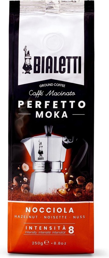 Bialetti Perfetto Moka Nocciola (Hazelnoot) gemalen koffie – 250gr