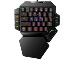 Elementkey MECHA1 - Mechanisch Toetsenbord - Draagbaar Gaming - Bedrade Keyboard met één hand - RGB-achtergrondverlichting - 35 toetsen – Zwart