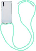 Samsung Galaxy A50 Hoesje Back Cover met Koord Mint Groen