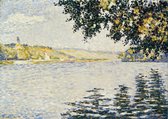 Paul Signac, Uitzicht op de Seine vanaf Herblay, 1889 op aluminium, 60 X 90 CM
