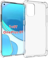OnePlus 8T hoesje - Transparante shock proof gel case met verstevigde hoeken - Volledig doorzichtig - GSM Hoesje - Telefoonhoesje Geschikt Voor: OnePlus 8T