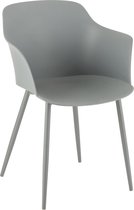 Scandinavian design - Eetkamerstoelen - set van 2 - polypropyleen - grijs - kuipzit