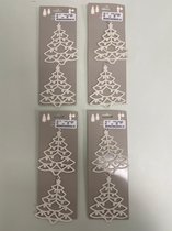 Winterdecoratie: feestelijke hangers - set van 4 keer 2 stuks (kerstboom)