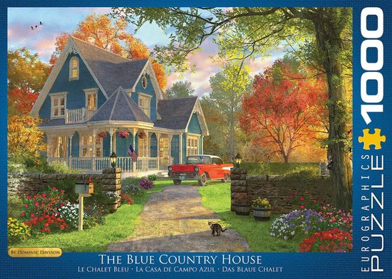 Eurographics - Het Blauwe Landhuis (The Blue Country House) - Dominic Davison - 1000 stukjes - Legpuzzel