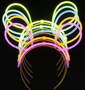 GLOW BUNNY DIADEEM 4st Glowsticks connectors |Glow Konijn oren MagieQ MET 25 Glow sticks