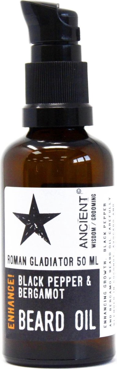 Ancient Wisdom - Baardolie - Roman Gladiator - Bergamot - Black Pepper - 50 ml