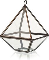 Glazen Terrarium Plant - Kleine Diamant - Woondecoratie - 10x10x14.5cm - Bloempot - Terraria