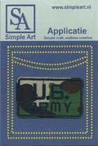 Opstrijk applicaties / Strijk Patch Set / Militair Embleem /Formaat: 4,7 x 3,5 cm