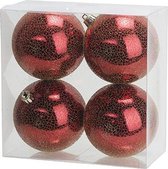 Cosy&Trendy kerstballen - 4 stuks - 10cm - kunststof