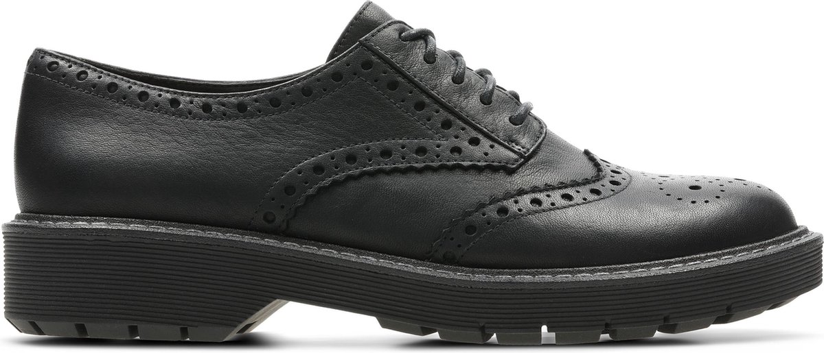 Botines Oxford Clarks Witcombe Echo - Negro Ante Mujer - Chile 96752-QFYT