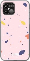 6F hoesje - geschikt voor iPhone 12 - Transparant TPU Case - Terrazzo N°8 #ffffff