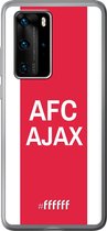 Huawei P40 Pro Hoesje Transparant TPU Case - AFC Ajax - met opdruk #ffffff
