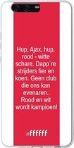 Huawei P10 Plus Hoesje Transparant TPU Case - AFC Ajax Clublied #ffffff
