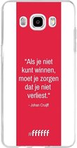 Samsung Galaxy J5 (2016) Hoesje Transparant TPU Case - AFC Ajax Quote Johan Cruijff #ffffff