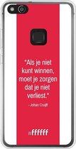Huawei P10 Lite Hoesje Transparant TPU Case - AFC Ajax Quote Johan Cruijff #ffffff