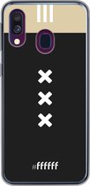 Samsung Galaxy A50 Hoesje Transparant TPU Case - AFC Ajax Uitshirt 2018-2019 #ffffff