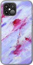 6F hoesje - geschikt voor iPhone 12 Pro - Transparant TPU Case - Abstract Pinks #ffffff