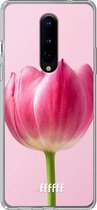 OnePlus 8 Hoesje Transparant TPU Case - Pink Tulip #ffffff