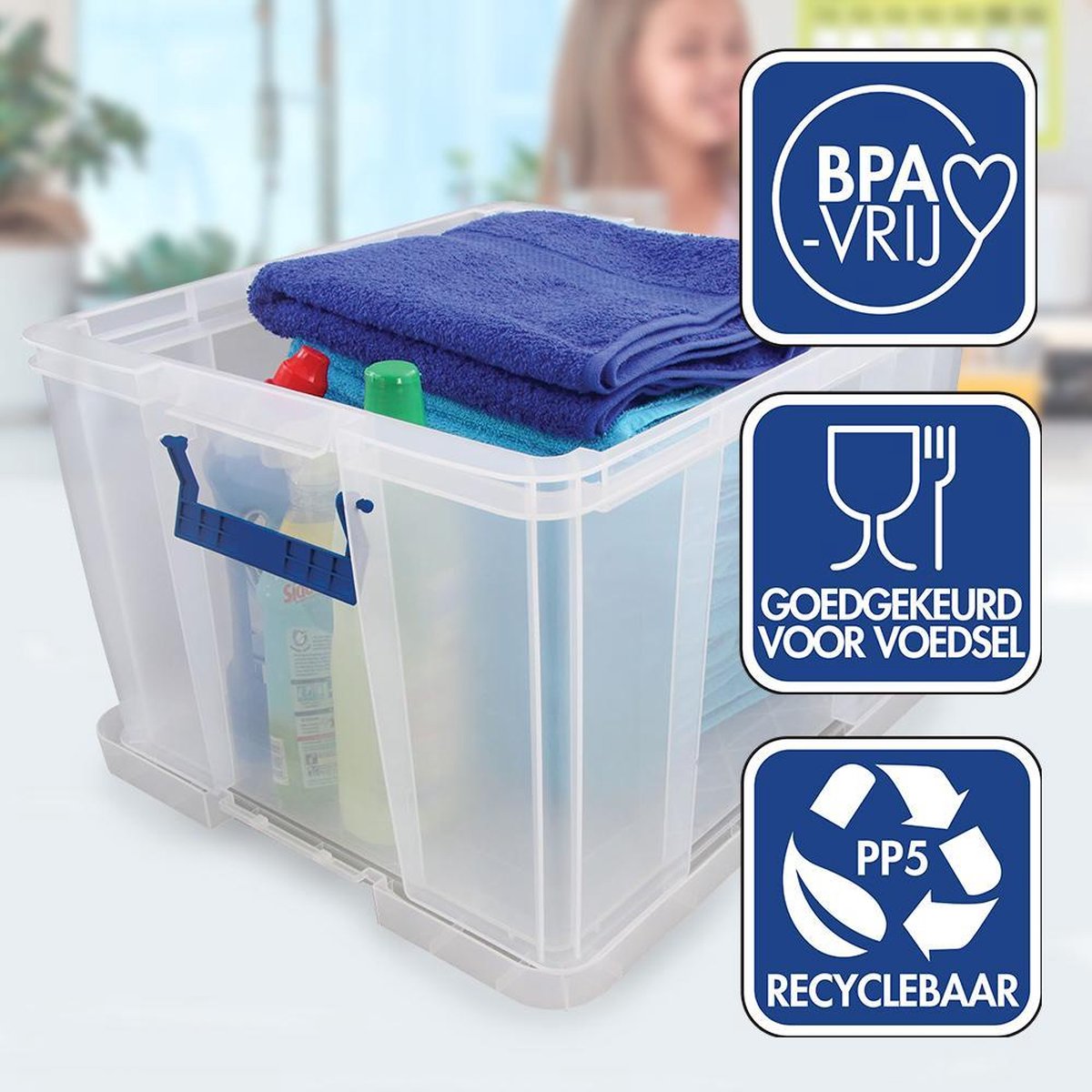 BANKERS BOX Prostore Plastic Storage Box - 85 Litre (Int. Dimensions 37