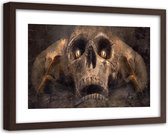 Foto in Frame , Monster fantasie, 120x80cm , zwart bruin , Wanddecoratie , Premium Print
