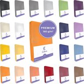 Cillows Premium Hoeslaken - Hoeslaken 140x200 t/m 160x220 cm - 100% katoen – Oranje